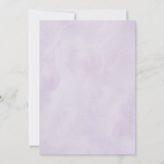 Invitation Mariage géométrique Floral Plum violet or ivoire (Dos)