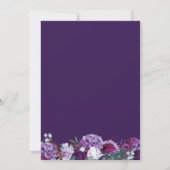 Invitation Mariage Géométrique Floral Violet Script (Dos)