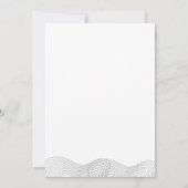 Invitation Mariage géométrique minimaliste blanc noir (Dos)