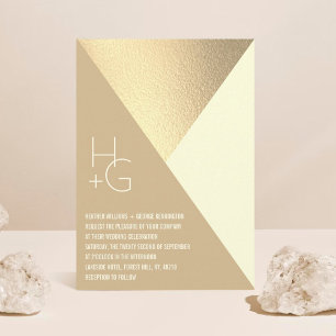 Invitation Mariage géométrique minimaliste moderne