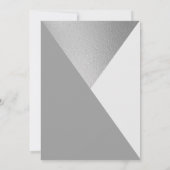 Invitation Mariage géométrique minimaliste moderne (Dos)