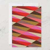 Invitation Mariage géométrique moderne Elegant Or (Dos)