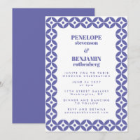Mariage géométrique moyen classique et violet chic