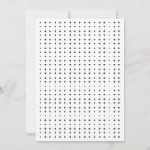 Invitation Mariage géométrique noir et blanc élégant et chic (Dos)
