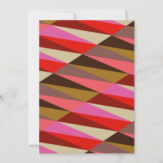 Invitation Mariage géométrique rouge clair élégant (Dos)