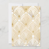 Invitation Mariage géométrique White Gold Gatsby (Dos)