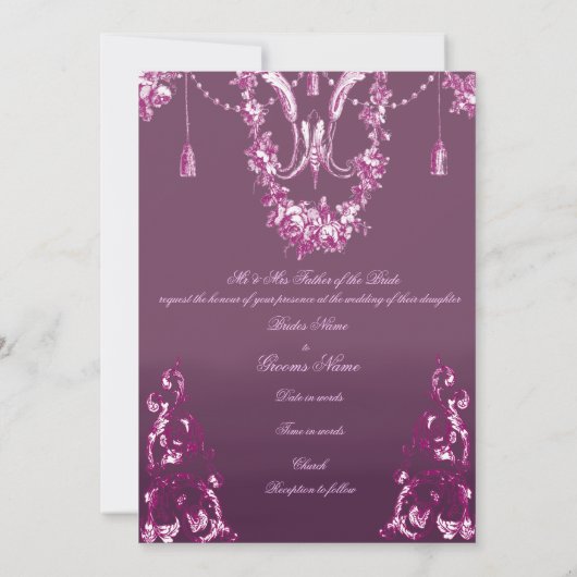 Invitation Mariage Georgiana (prune) (Dos)