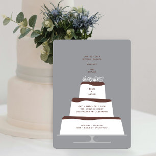 Invitation Mariage glacé au chocolat de mood Douche Couple de