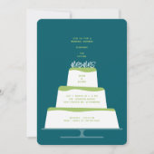 Invitation Mariage glacé de Mod Lime Douche Couple de gâteau (Devant)