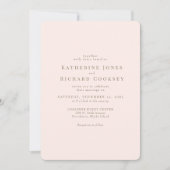 Invitation Mariage Glam arrondi Blush & Gold (Devant)