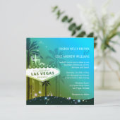 Invitation Mariage Glam Blue Las Vegas (Debout devant)
