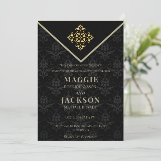 Invitation Mariage Glam du soir (Debout devant)