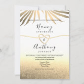 Invitation Mariage Gold Beach (Devant)