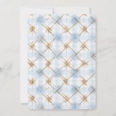 Invitation Mariage Gold Blue White Stripes (Dos)