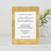 Invitation Mariage Gold Chic Dots Invite (Debout devant)