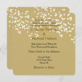 Invitation Mariage Gold Confetti (Devant / Derrière)