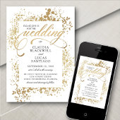 Invitation Mariage Gold Elegant