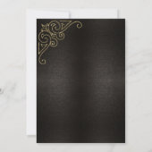 Invitation Mariage Gold Filigree fin ID871 (Dos)