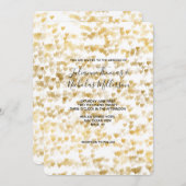Invitation Mariage Gold Hearts (Devant / Derrière)