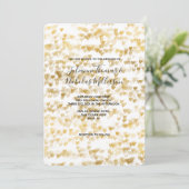 Invitation Mariage Gold Hearts (Debout devant)