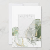 Invitation Mariage Gold Muet Sage Vert Encre C (Dos)