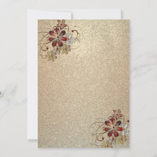 Invitation Mariage Gold & Parties scintillant (Dos)