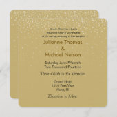 Invitation Mariage Gold Sparkles (Devant / Derrière)