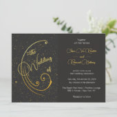 Invitation Mariage Gold Speckle (Debout devant)