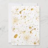 Invitation Mariage Gold Splatters (Dos)