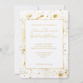 Invitation Mariage Gold Splatters (Devant)