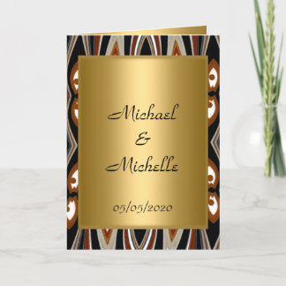 Invitation Mariage Gold Tribal
