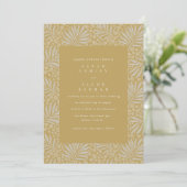 Invitation Mariage Gold Tropical Beach (Debout devant)