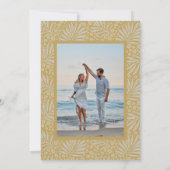 Invitation Mariage Gold Tropical Beach (Dos)