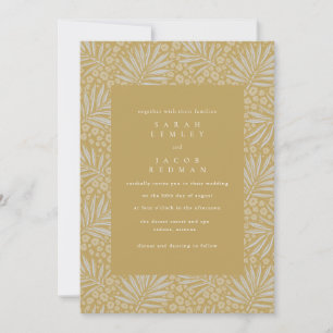 Invitation Mariage Gold Tropical Beach