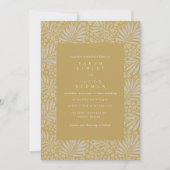Invitation Mariage Gold Tropical Beach (Devant)