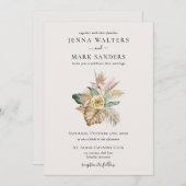 Invitation Mariage Gold Tropics (Devant / Derrière)