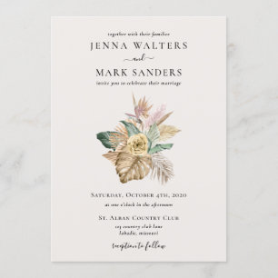Invitation Mariage Gold Tropics