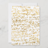 Invitation Mariage Gold White Hearts (Dos)