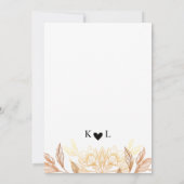 Invitation mariage "Golden Blooms Of Love" (Dos)