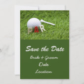 Invitation Mariage Golf save the date par à associer avec bal (Devant)