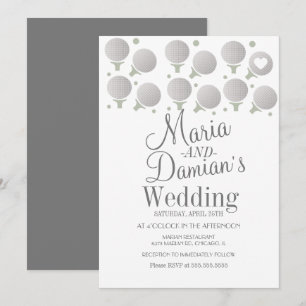 Invitation Mariage Golf Sports Points et Tés