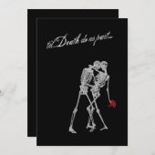 Invitation Mariage Goth de mariée et de chambre (Devant / Derrière)