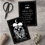 Invitation Mariage goth de tarot noir<br><div class="desc">Faire-part de mariage noir,  Instant téléchargement tarot Wedding Invite,  Goth Faire-part de mariage Modèle imprimable,  invitations squelettes.</div>