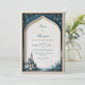 Invitation Mariage Gothique Archée de Château de Teal de Minu (Debout devant)