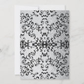 Invitation Mariage gothique argenté et noir (Dos)