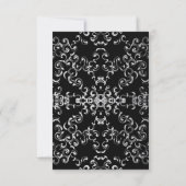 Invitation Mariage gothique argenté et noir (Dos)