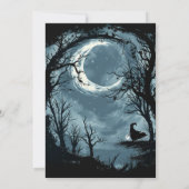 Invitation Mariage gothique au clair de lune de minuit (Dos)