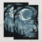 Invitation Mariage gothique au clair de lune de minuit (Devant / Derrière)