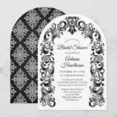 Invitation Mariage gothique baroque (Devant / Derrière)