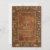 Invitation Mariage gothique baroque céleste (Devant)
